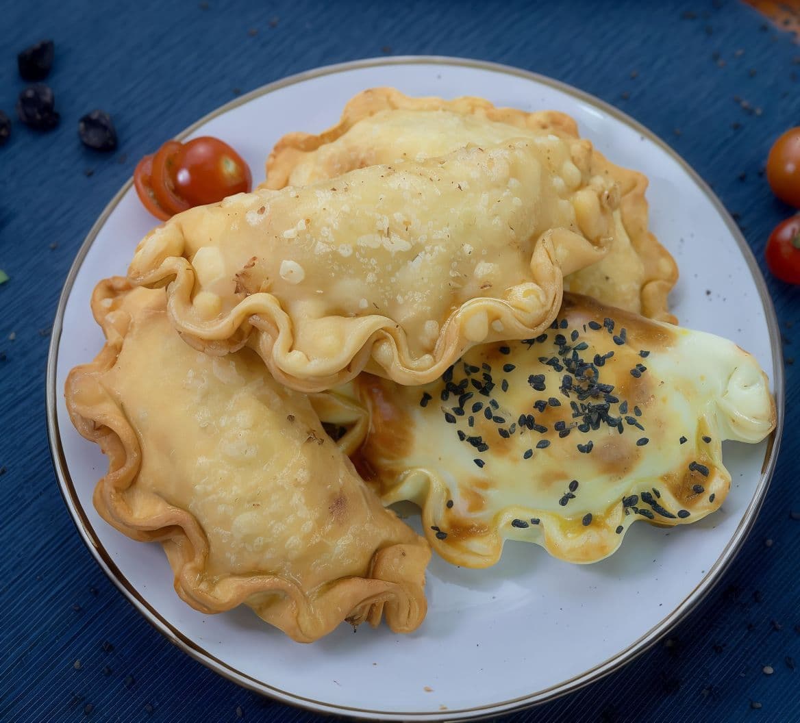 Imagen de Empanada frita de carne y aceitunas